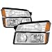 Xtune for Chevy Avalanche with Body Cladding only 2002-2006 OEM headlights With Bumper Light