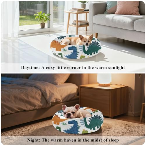 Coussin pour chat amovible lavable vert dinosaure de très petite taille M - 5