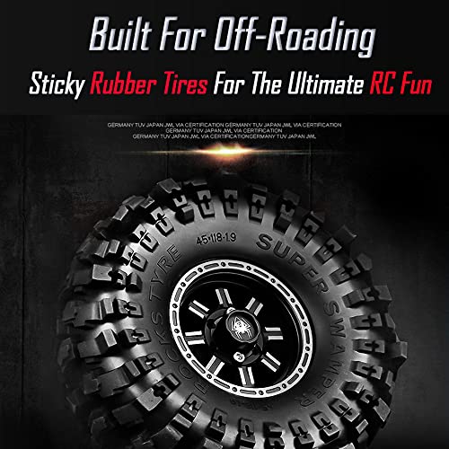 Wlyejea 4Pcs 1.9 Rc Rubber Tires 118Mm/45Mm Soft Rc Crawler Tires With Foam Insert For 1/10 Rc Crawler Car Trx4 Axial Scx10 Scx10 Ii Rc4Wd D90 D110 Tf2 Tamiya Cc01 #TOP5