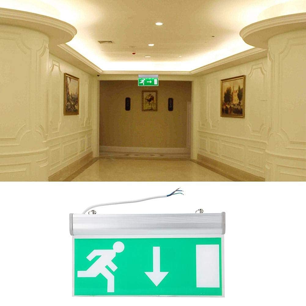Dioche Luz de la señal de salida de emergencia LED, escape de seguridad indicador de luz de alto brillo panel de indicación de salida/emergencia salida iluminación señal Detecciones fallas