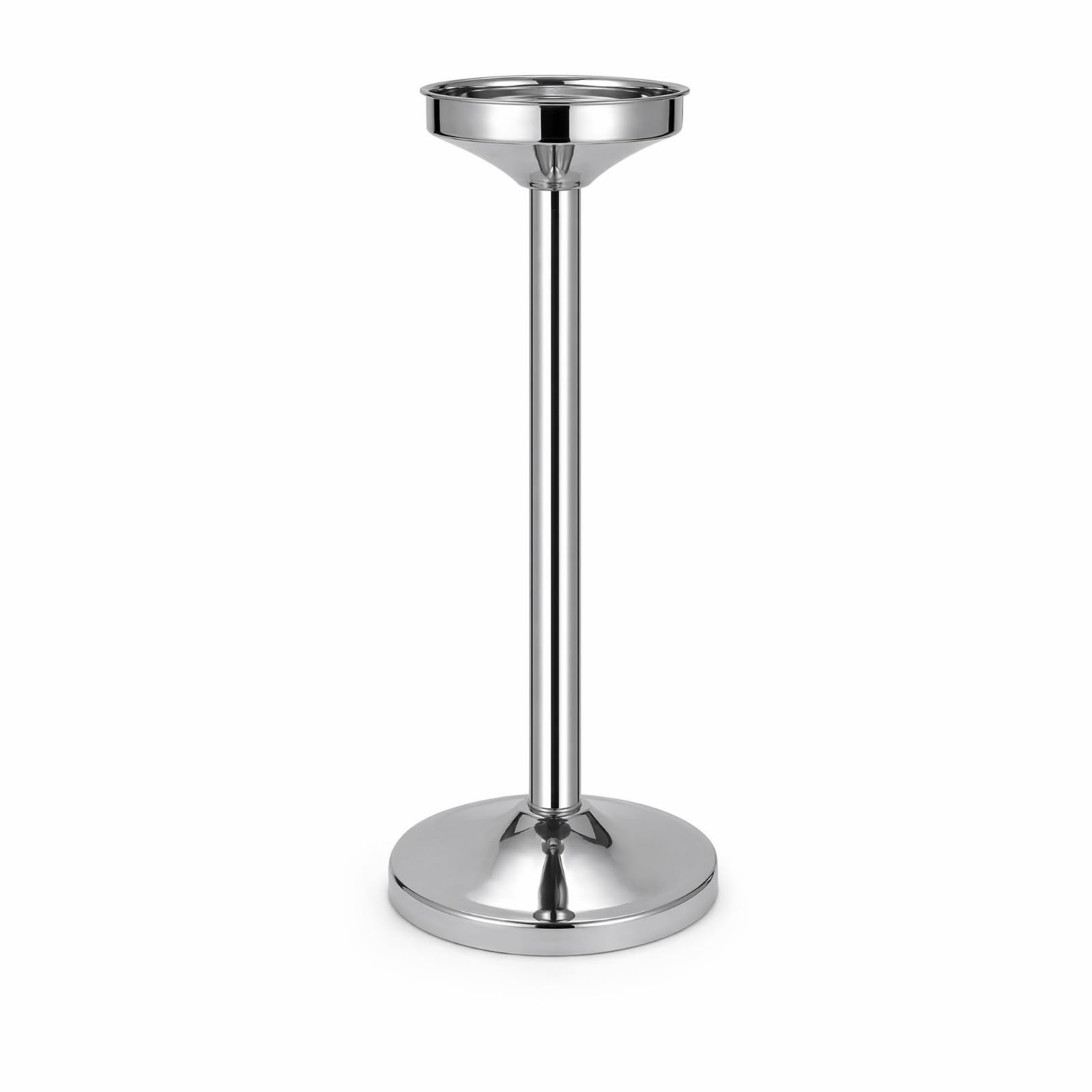 kowaku Portabottiglie Secchiello Vino Portaghiaccio Champagne Supporto Bevande Piatto Superiore Circolare Anti‑rovesciamento Base Ponderata Colonna Lineare, Argento, Style to 2