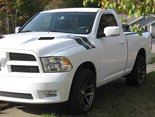 Image of x xotic tech Fender Stripes Hash Marks Vinyl Decal Universal Compatible with Car Truck Sticker Racing Stripe(Black)
