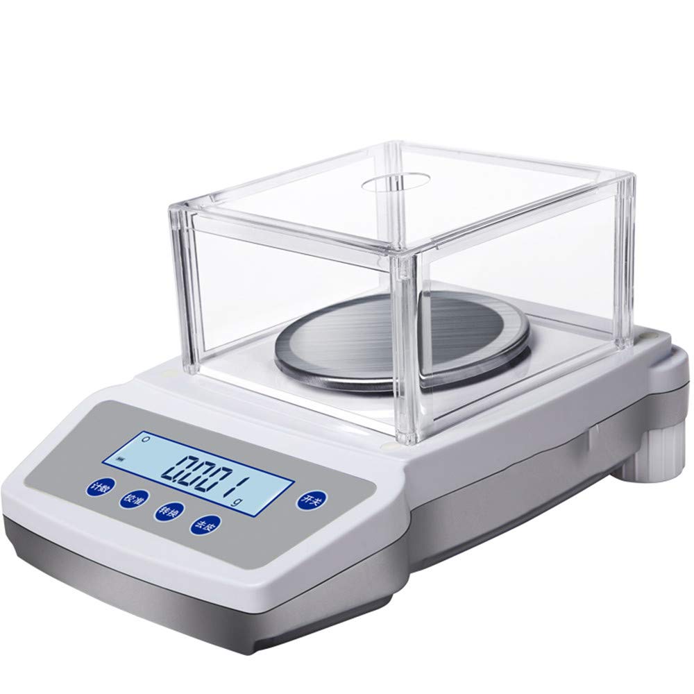 Balance de laboratoire numérique de haute précision 0,01 g Balance de laboratoire électronique analytique de précision pour laboratoires Bijoux Or (prise 220 V UE/Royaume-Uni/AU, 50 Hz, MAX 600 g/0,