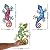 Tuokiuhn Metal Lizards Outdoor Decor Metal Gecko Wall Decoration Geico Lizard 13.5 * 8.5 Inch 3 Pack Set Suitable for Hanging in Yard Or Fence