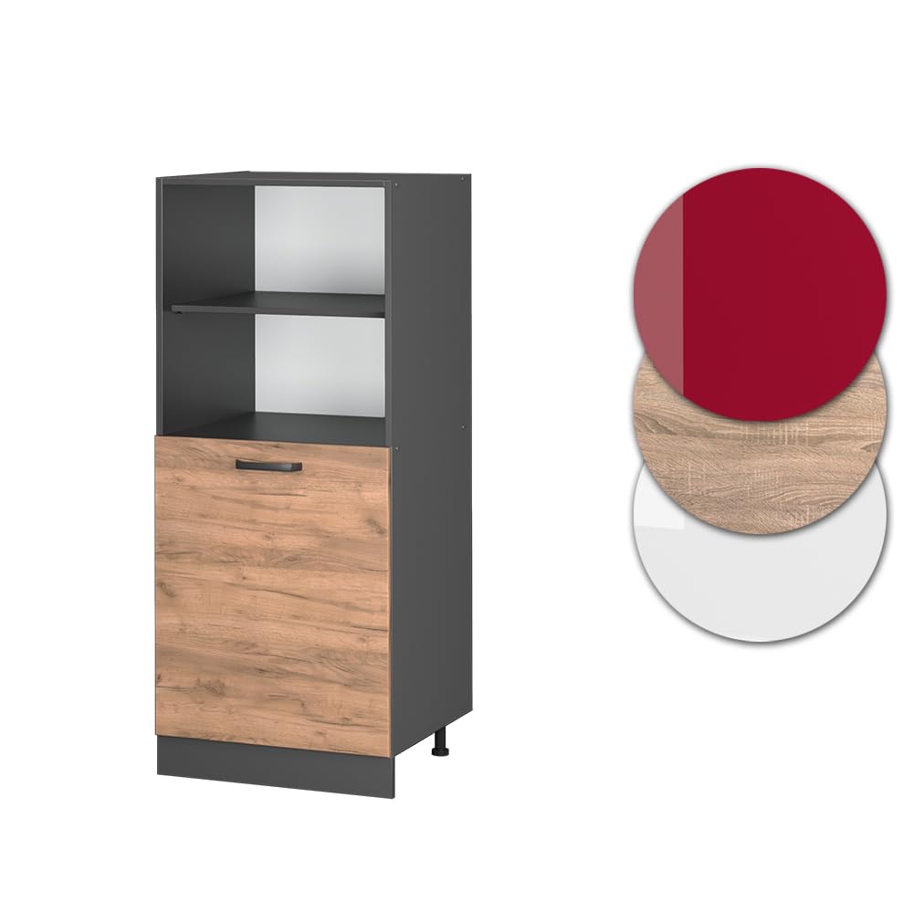 Vicco Herdumbauschrank R-Line, Goldkraft Eiche, 60 cm, zur freien Kombination innerhalb modularer Küchensysteme