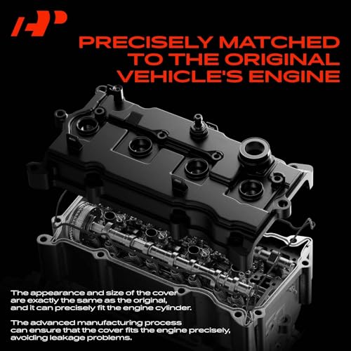 Image of A-Premium Engine Valve Cover Compatible with BMW 125i, 128i, 130i, 323i, 325i, 328i, 525i, 528i, 530i, X1, X3, X5, Z4, Replace# 11127552281 (Standard Type with PCV Hose)