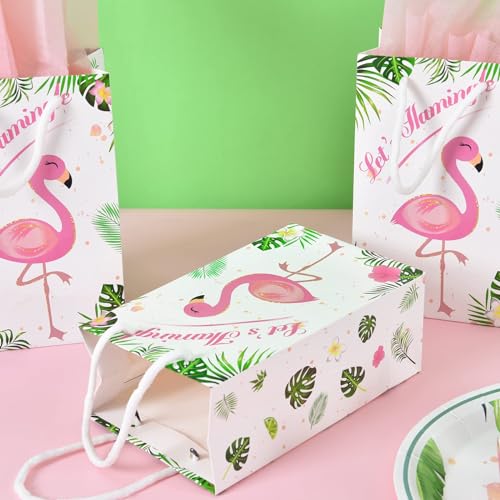 WERNNSAI-16-PCS-Flamingo-Gift-Bags-Tropical-Themed-Party-Favors-for-Girls-Kids-Durable-Paper-Goodies-Treat-Bags-Birthday-Wedding-Baby-Shower-Pool-Party-Supplies WERNNSAI 16 PCS Flamingo Gift Bags Tropical Themed Party Favors for Girls Kids Durable Paper Goodies Treat Bags Birthday Wedding Baby Shower Pool Party Supplies