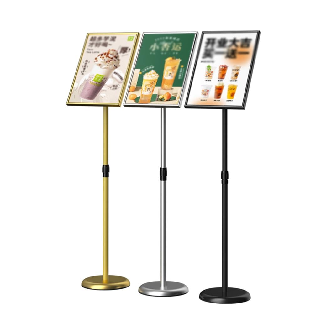Stojak na plakat stojący stojak ekspozycyjny stojak na zatrzaski aluminiowy uchwyt na znak, regulowany kąt i wysokość teleskopowy stojak na notatki do ekspozycji biznesowej