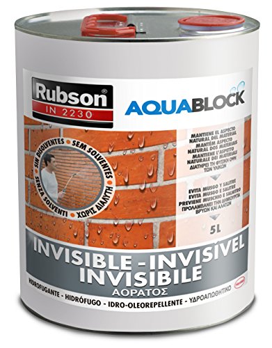 Rubson Aquablock - Impermeabilizante invisible, 2,5 L - Repele agua, musgo y líquenes