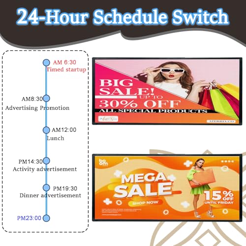 Image of Outdoor Full Color Led Sign WIFI And USB Programmable Led Sign With High Resolution Scrolling Texts, Colorful images and videos LED Advertising Board For Shop (40''x17'')