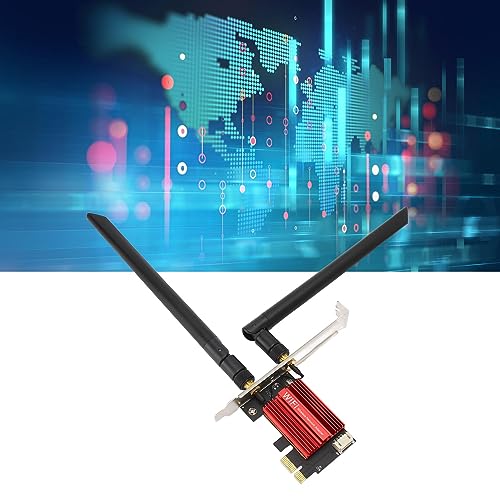 Tarjeta de red PCIe, adaptador WiFi inalámbrico 1200Mbps con Bluetooth 4.2 y banda dual 2.4GHz/5GHz, compatible con sistemas Windows 7, 8, 10, 11 miniatura 4