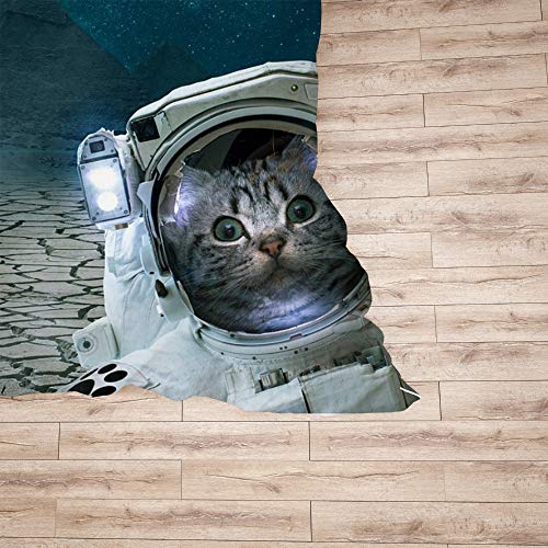 Housse de couette chat astronaute simple en polyester de qualité