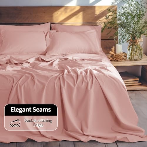 Image of LBRO2M 100% French Pure Linen Sheet Set 6Pcs, 16 inch Deep Pocket Full Size