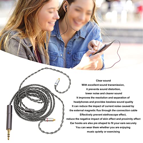 Replacement Headphone Upgrade Cable, MMCX to 2.5mm, 3.5mm, 4.4mm Earphone Cable - Image 4