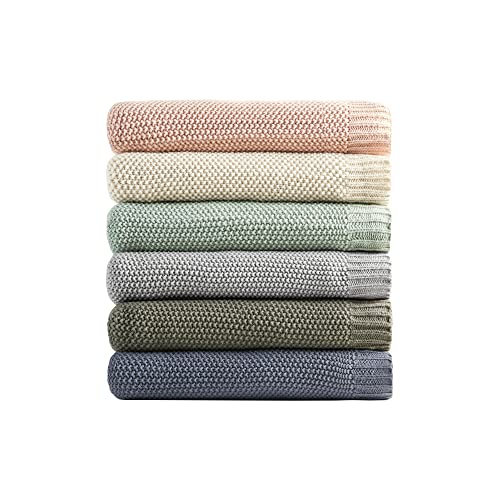Image of INK+IVY Bree Knit Throw Blanket for Bed, Sofa, and Couch, Lightweight, Breathable, Soft & Cozy Summer Blanket, Throw (50 in x 60 in), Coral