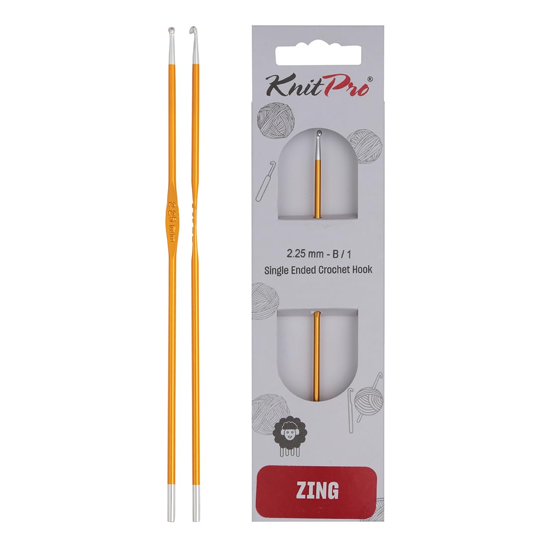 KnitPro Zing Single-Ended Crochet Hook | 2.25mm