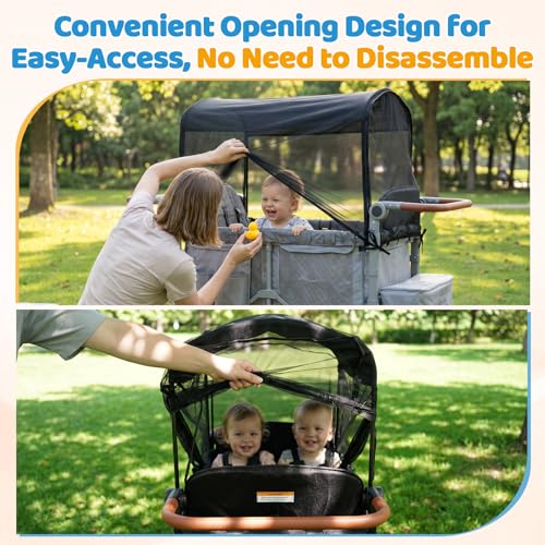 Image of Orzbow Mosquito Net for Baby Stroller Wagon, Black
