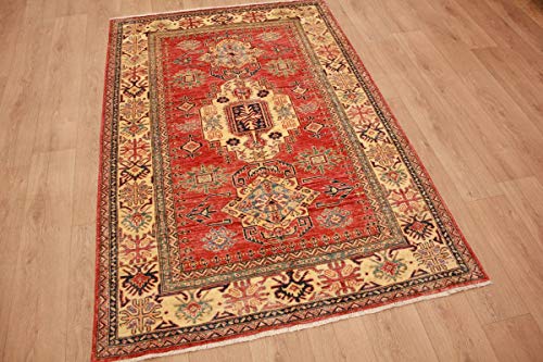 ETFA Kazak Teppich Orientteppich - 209x140 cm - Rot - LAGERVERKAUF – Bild 3