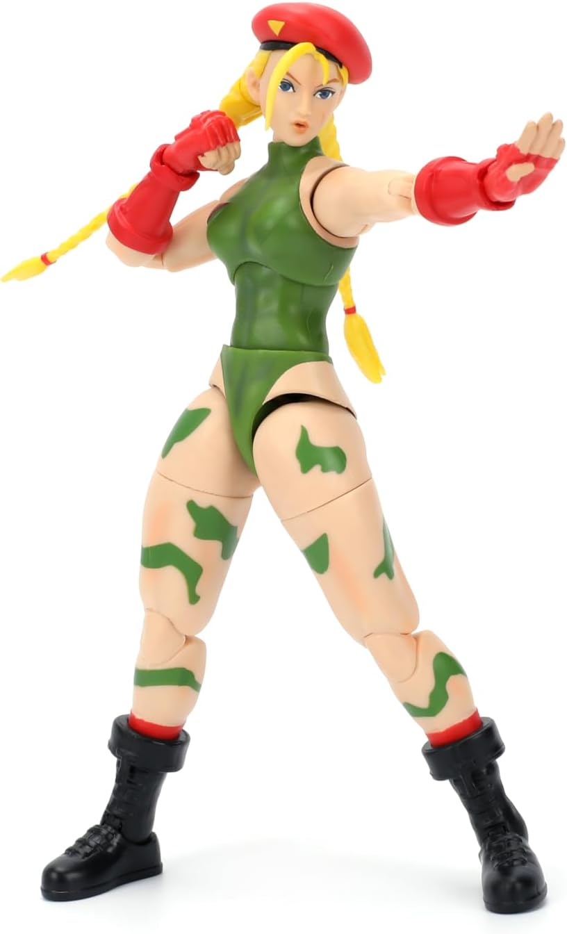 Jada Toys - Street Fighter II Cammy Action Figure - 1:12 Scale Collectible Collectible - with Interchangeable Heads, Hands and Accessories - Ages 13+ - Nostalgia from the Classic Video Game