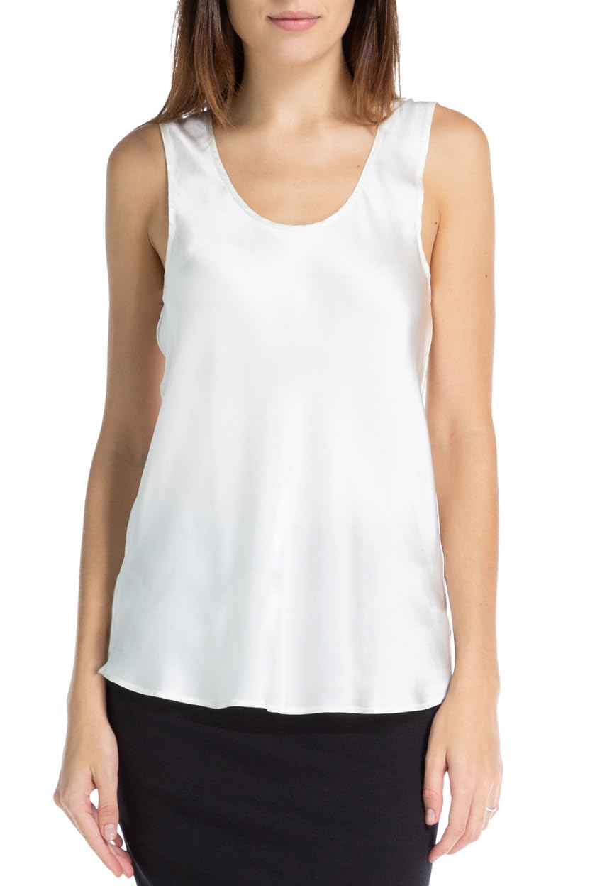 Fishers FineryWomen's 100% Mulberry Silk Camisole; Scoop Neck (Ivory, L)