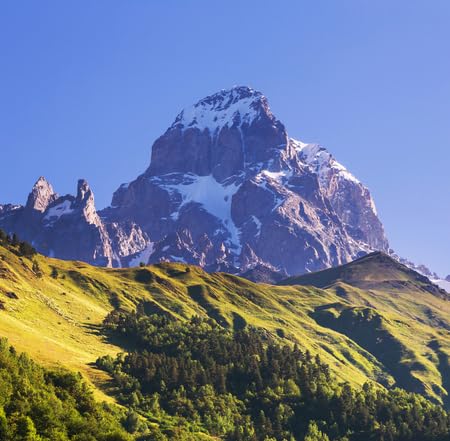 Tableau sur toile Ushba Peak pour décoration salon montagne