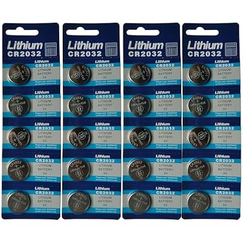 Hicet Generic Cr2032 Br2032 2032 3V Lithium Batteries 20 Pcs 4 Cards FBA Cover