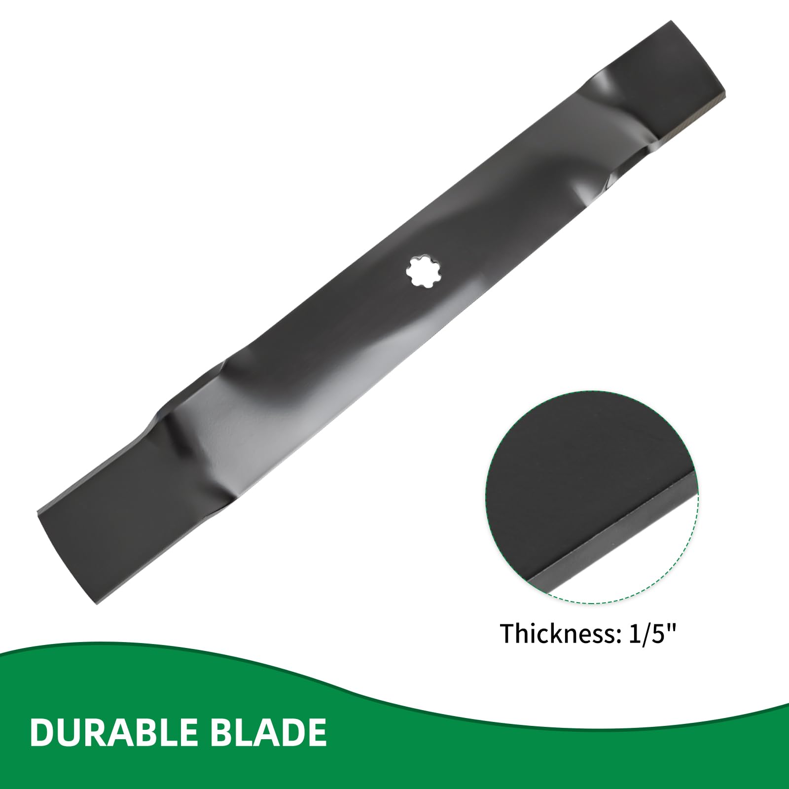 GX22151 - Cuchilla de cortacésped compatible con tractor de cubierta John Dee re de 42 pulgadas, hoja de mantillo GY20850 para cortacésped 102 115 125 135 D130 D100 D105, reemplaza AM137328