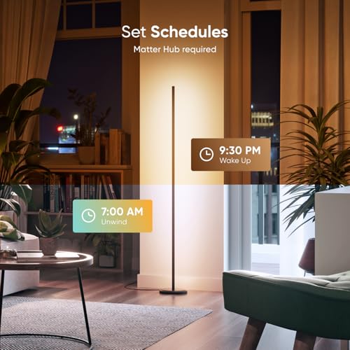 Nanoleaf LED Floor Lamp 1700lm, RGBICW Smart Corner Lamp for Living Room, Music Sync, 200+ Dynamic Scenes, App & Voice Control, Modern Standing Lamp Bedroom (Works with Alexa Apple) - Image 6