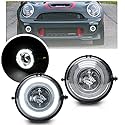 NSLUMO LED Nebelscheinwerfer DRL Tagfahrlicht kompatibel mit Mini Cooper R55 R56 R57 R58 R59 R60 R61 LED Halo Ring Fahrlicht DLR Licht E4 geprüft 2ST