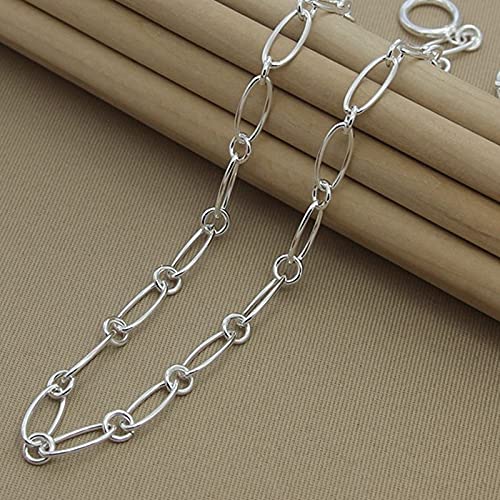Chaîne Simple en Argent 925 avec fermoir bascule OT, le bijou minimaliste idéal pour tous les jours