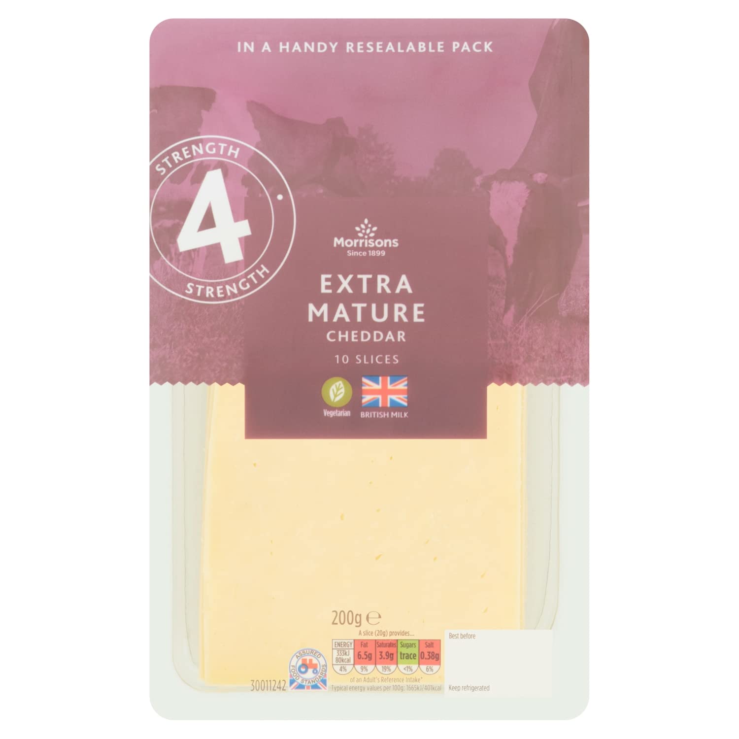 Extra Mature Cheese Slices, 200 g