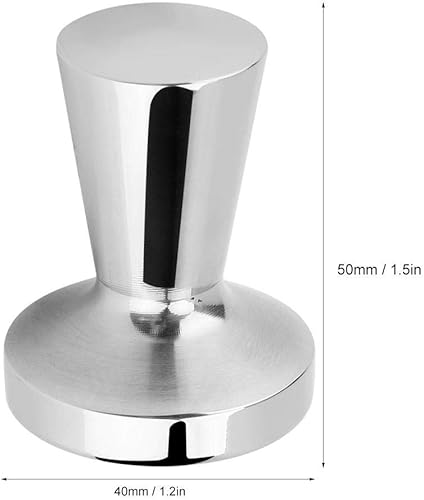 Miniatura 3 de Yosoo Tamper para café expreso de 1.57 pulgadas de diámetro, acero inoxidable, plata, diseño moderno, compatible con máquina Dolce Gusto,