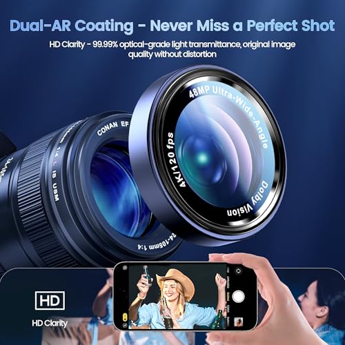 Image of CACOE Camera Protective Case for iPhone 17 Pro Max /17 Pro /16 Pro Max /16 Pro /15 Pro Max /15 Pro /14 Pro Max /14 Pro, [Scratch-Resistant] [Drop-Proof] [Strong Adhesive] (Blue)