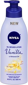 Nivea Lotion Oil-Infused Vanilla/Almond Oil 16.9 Ounce Pump (500ml) (3 Pack)