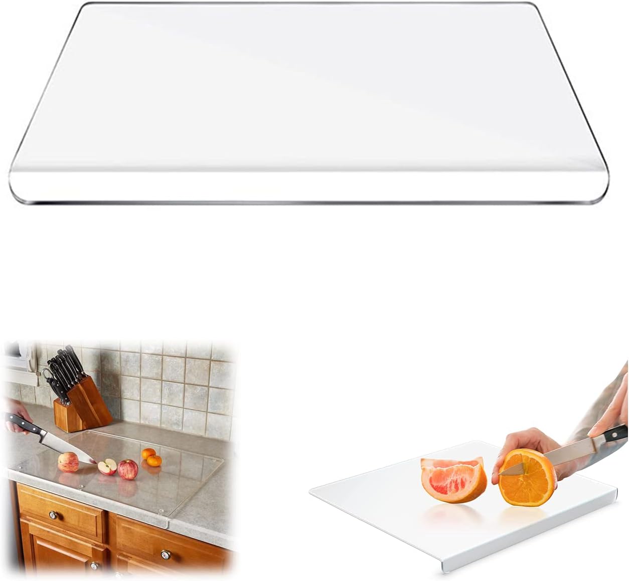 Clear Cutting Board for Countertop, Acrylic Cutting Boards