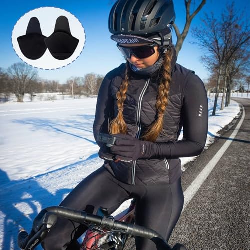Yuwnd 4 Stück Ohrenwärmer Fahrradhelm, Ohrenwärmer, Abnehmbare Ohrenschützer, Komfortable Fahrt Windfree Ohrenschützer Joggen Laufen Wandern Radfahren und Motorradfahren(Schwarz)