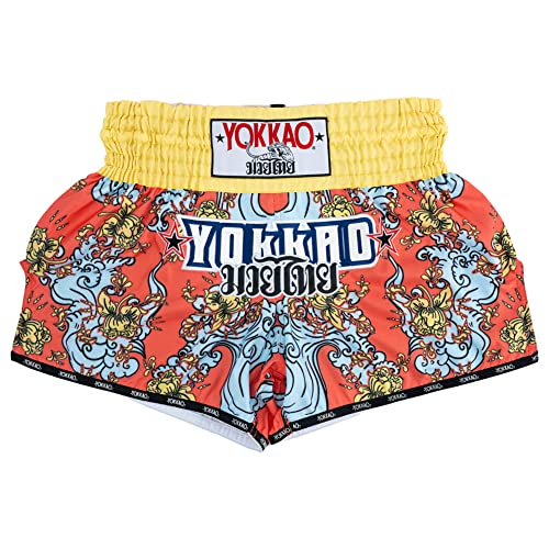 Short Muay Thaï YOKKAO Hawaii CarbonFit S rouge vêtement boxe thaï