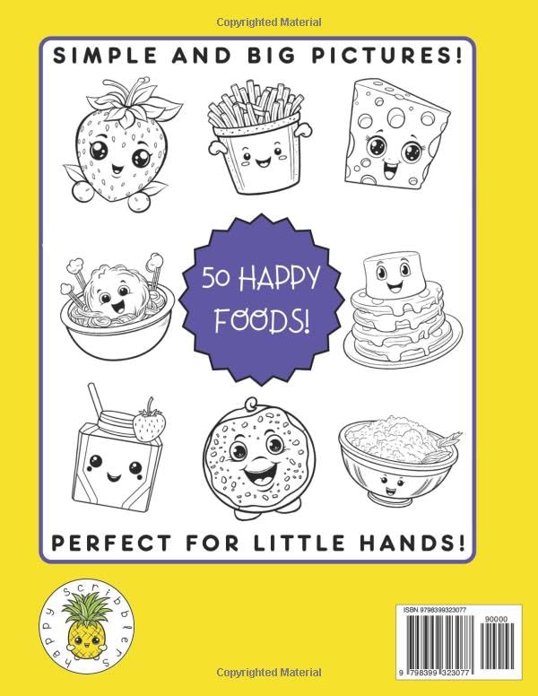 Miniatura 2 de Kawaii Coloring Book for Toddlers Yummy Foods Simple and Big Coloring Book for Girls and Boys Ages 1-5
