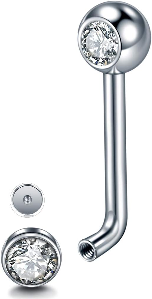 Xpircn 14G Titanium Christina Piercing Barbell VCH Piercing Jewelry for Women Genital Jewelry Vertical Hood