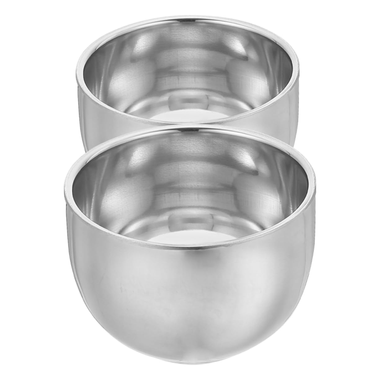 TOVINANNA Shave Foam Bowl for Men 200ml Stainless Steel Double Layer Design Heat Insulated Shaving Soap Cup
