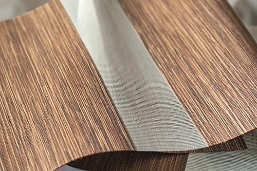 Image of ZEBRA BLINDS Polyester Curtain for Windows Or Outdoor Decor, Wood, W102 X H200 CM