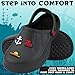 Get Trend One Piece Clogs for Boys, Fleece Lined Slip On Shoes, Non Slip Indoor Outdoor Slippers, Anime Gifts for Boys (4/5 US, Black One Piece)