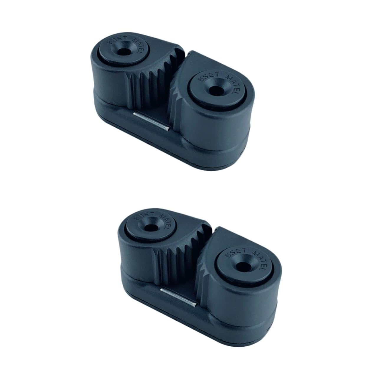 balacoo 2pcs Nylon Cam Cleat for Kayak Sailboat Super Wear-Resistant Wire Clip Row Bearing Easy Disassembly Flared Entry for Quick Release Fitness Equipment Accessory Black