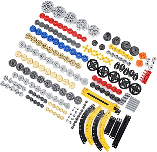 Image of SEEMEY 233PCS Gear Set for Technic Pieces Compatible with Lego-Parts | DIY Gears Assortment Pack(Liftarm, Pins, Axles, Connectors) for Technic Building Blocks Bulk