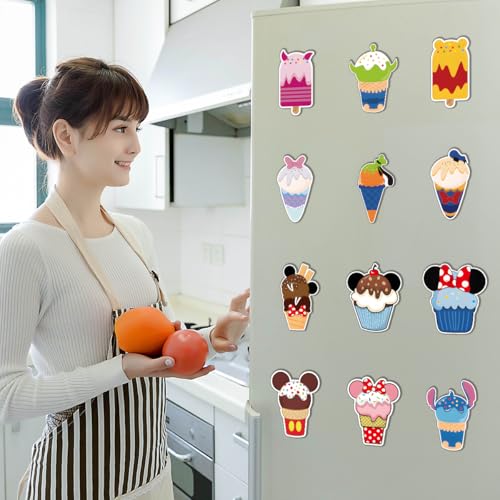 12 piezas iman decorativo estilo helado para puerta miniatura 5