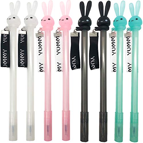 Maydahui ジェルボールペン かわいい ウサギボールペン 12本セット 0.5mm 黑インク うさぎボールペン おしゃれ カラフル 可愛い 動物 アニマル 文房具 筆記用ボールペン ギフト プレゼント お祝い 贈り物 オフィス 子供 学生 個性 中性筆 ゲルボールペン インクペン