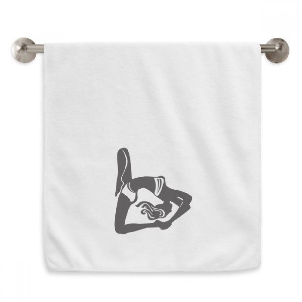 Serviettes moelleuses de yoga sport sain en coton doux blanc 33x74 cm