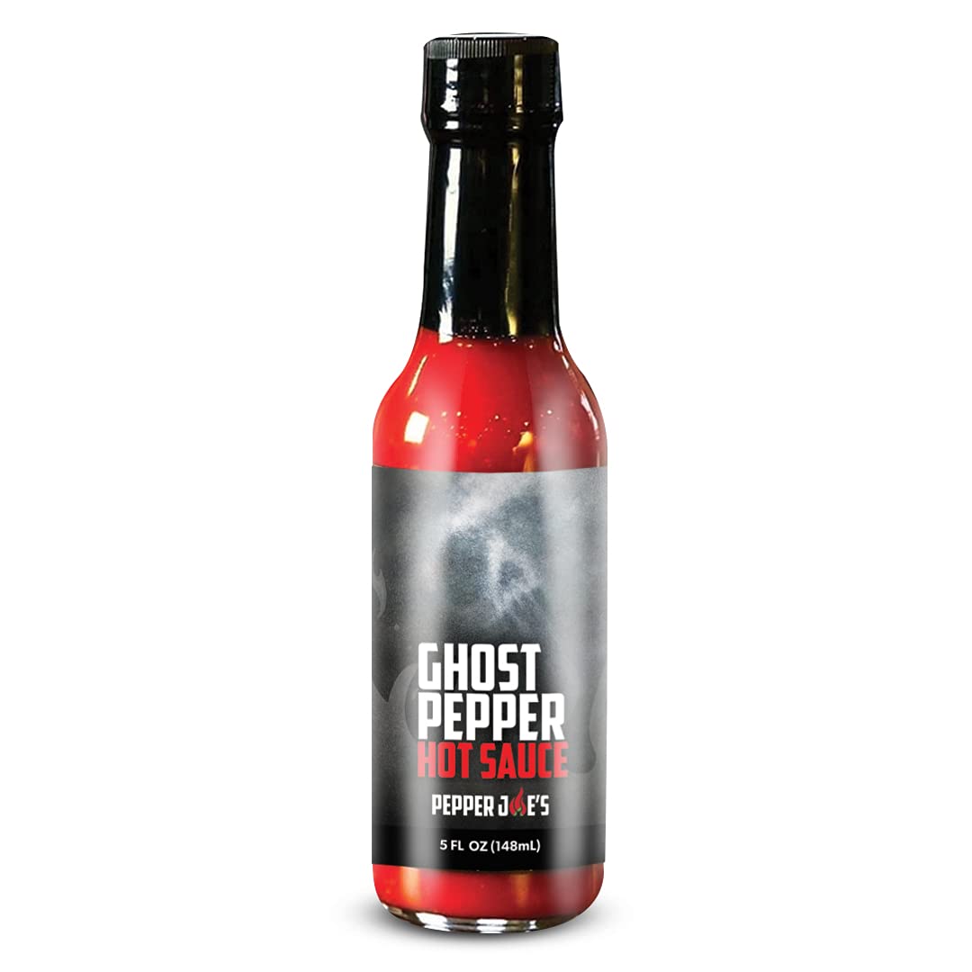 Sponsored Ad - Pepper Joe’s Ghost Pepper Hot Sauce – Gourmet Bhut Jolokia Sauce with Fresh Ghost Chilis for Mouth Burning Heat and Flavor