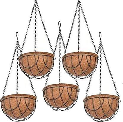 MUDDSTYLES Coco Liner Basket 8 Inches Plant Container Set (Pack of 5, Plastic) (B08W2D5T9G) Amazon Price History, Amazon Price Tracker