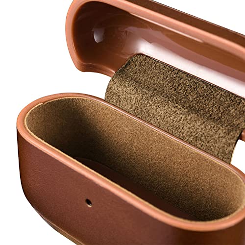 For Airpod 3 Case Leather, Genuine Leather Protective Airpod 3 Generation Case Cover Shockproof With Loss Prevention Clip For Apple Airpods 3 Wireless Charging Case For Airpods #TOP4